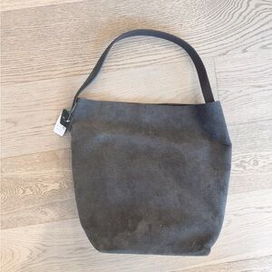 NWT 12434347 Simons suede real leather tote bag